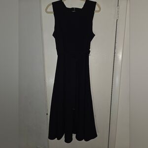 Calvin Klein Elegant Navy A-line Midi Dress